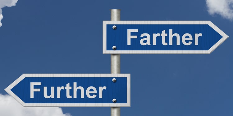 ingilizce karıştırlan kelimeler further farther