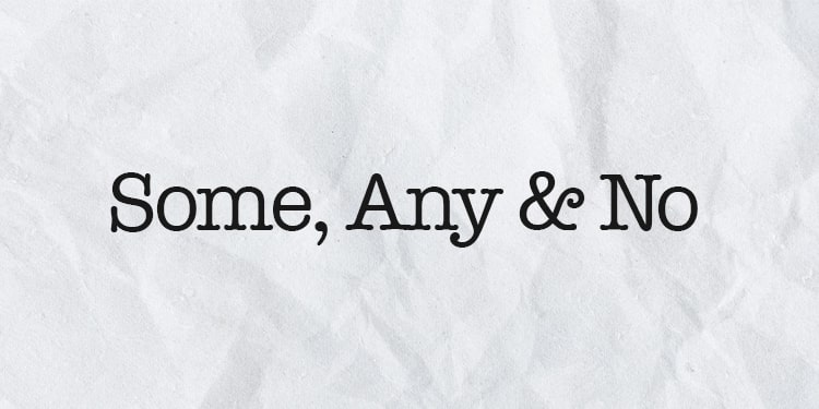 there is there are some any no