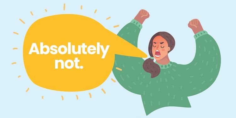 ingilizce hayır deme yolları - absolutely not