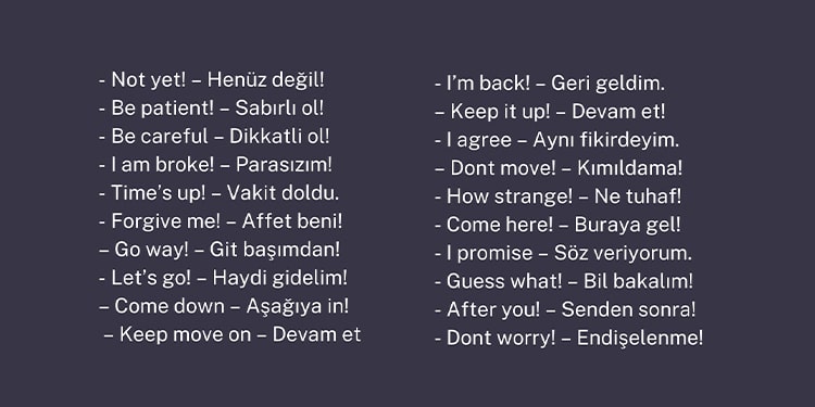 ingilizce kalıpları hemen öğren