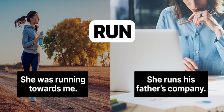 ingilizcede çok anlamlı fiiller - run