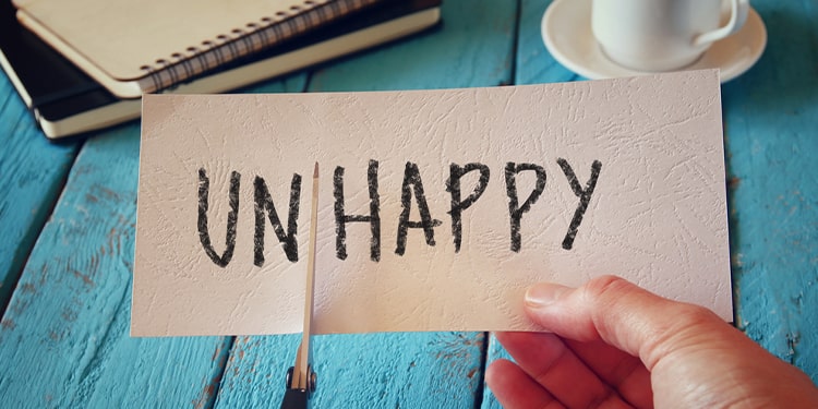 ingilizce unhappy türkçesi nedir
