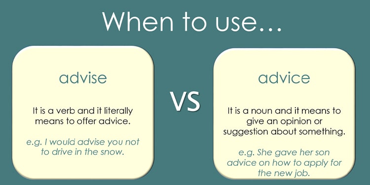 advice - advise farkı