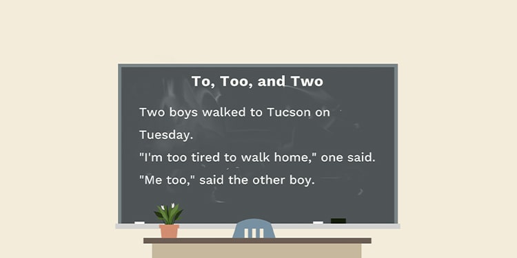 ingilizce okunuşu aynı anlamı farklı kelimeler - too