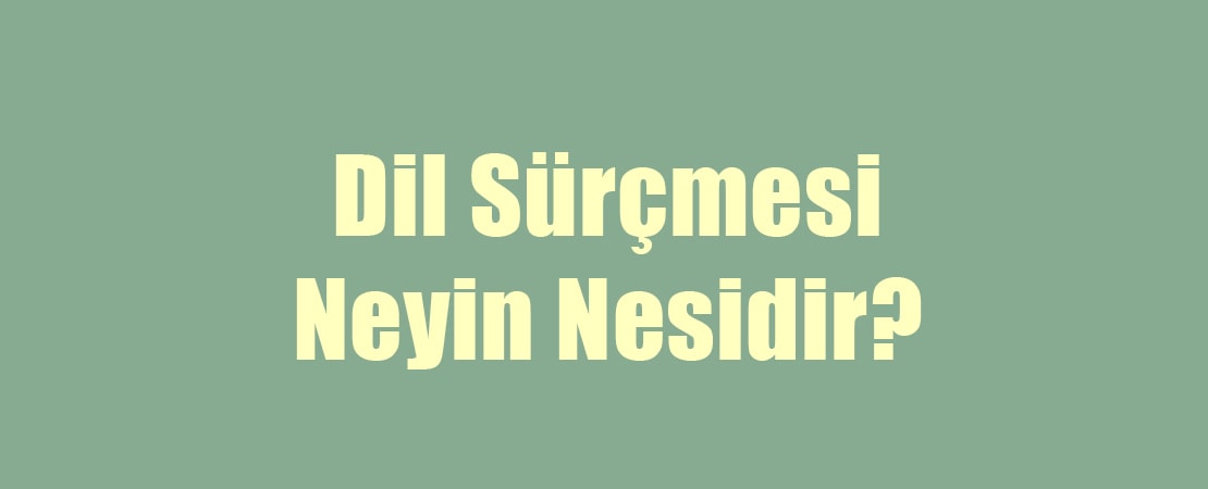 Dil Sürçmesi Neyin Nesidir?