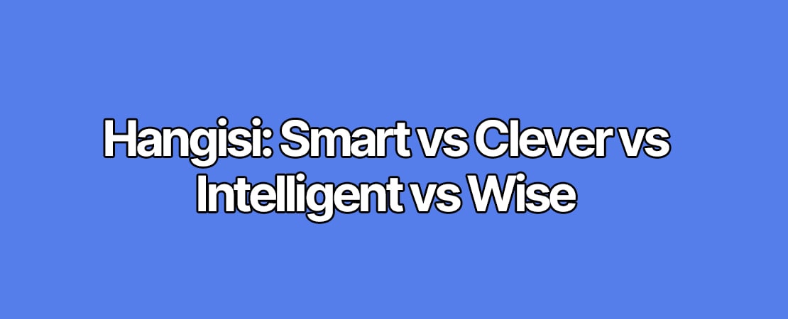 Hangisi: Smart vs Clever vs Intelligent vs Wise