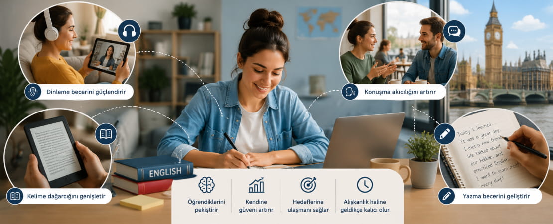 İngilizceni Geliştirirken Günlük Pratik Neden Önemli?